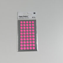 Stickers pois rose fluo Rico design 8 mm