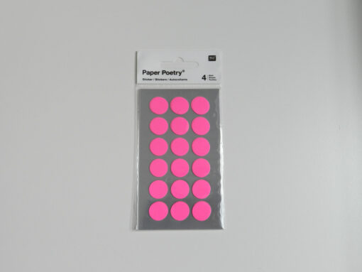 stickers rose fluo 15 mm Rico design
