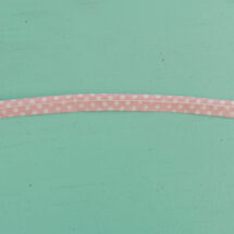 passepoil rose à pois blanc 10 mm gros plan