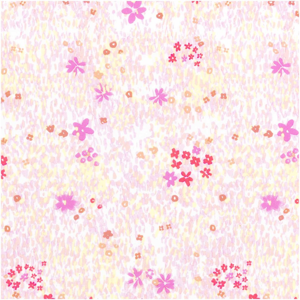 Tissu champ de fleurs fluo Rico Design 100% coton